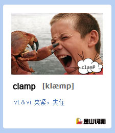 金山词霸单词clamp