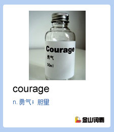 金山词霸单词courage是什么意思？勇气英语怎么说？