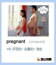 金山词霸单词 pregnant