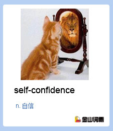 金山词霸单词self-confidence自信